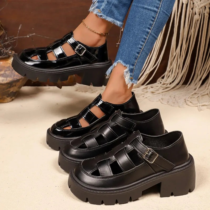 Spring Autumn Women's Solid Comfortable Hollow Out Breathable Single Zpaxo