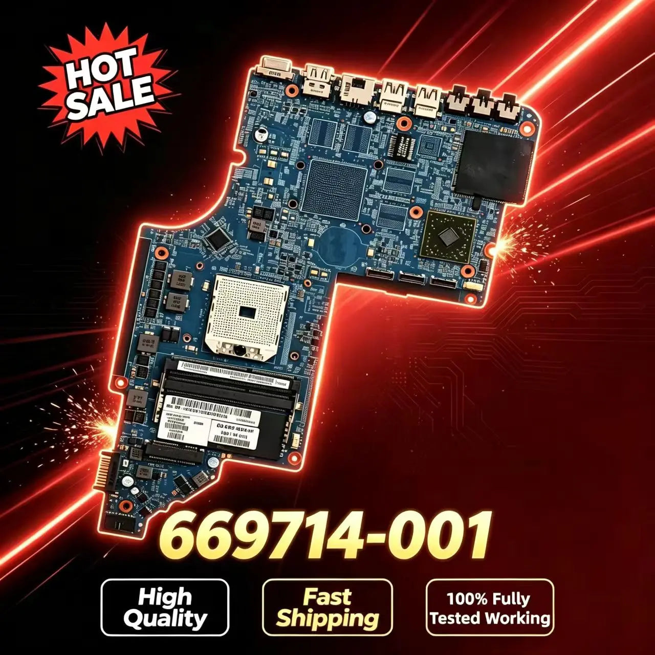 Laptop Motherboard SPS 669714-001 DAUT3DMB8D0 HP Pavilion DV7-6000