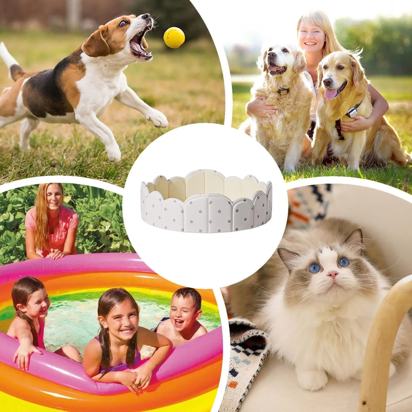 Foldable Non Inflatable Pet Pool Portable PVC Bathtub Anti Slip