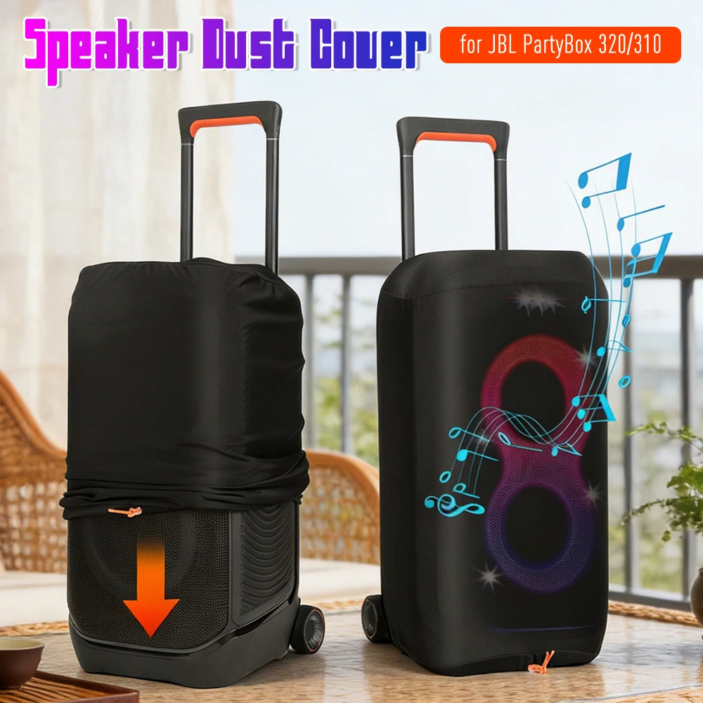 Portable Speaker Dust Cover JBL Partybox 320 310 Black Case Travel