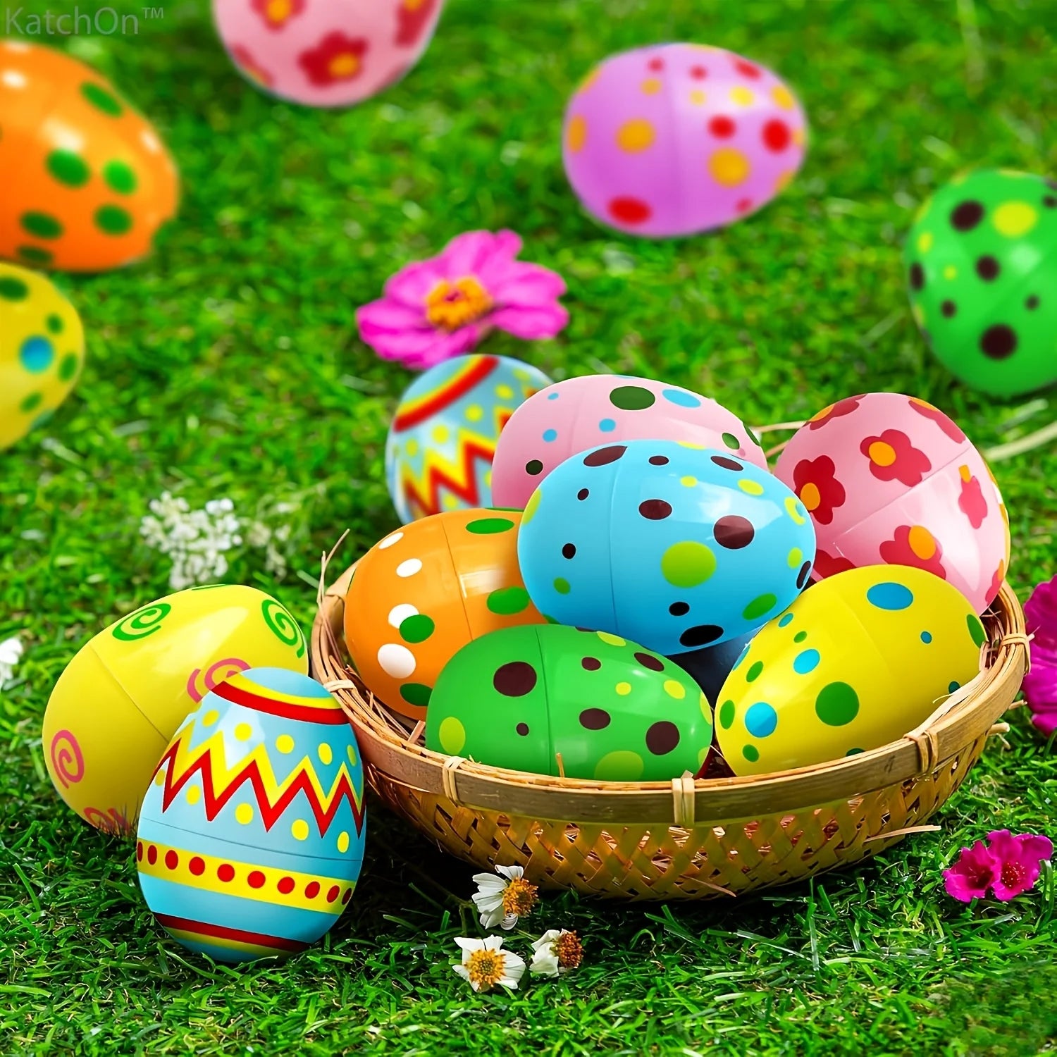 12 Golden Easter Eggs Plastic Empty Egg Party Yard Game Prizes