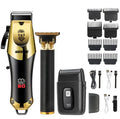 3-in-1 USB Rechargeable Men's Vintage T9 Barber Kit/Wireless Hair Clipper/Beard Trimmer For Home/Salon Perfect Gift for Men Zpaxo 810-HW-THS