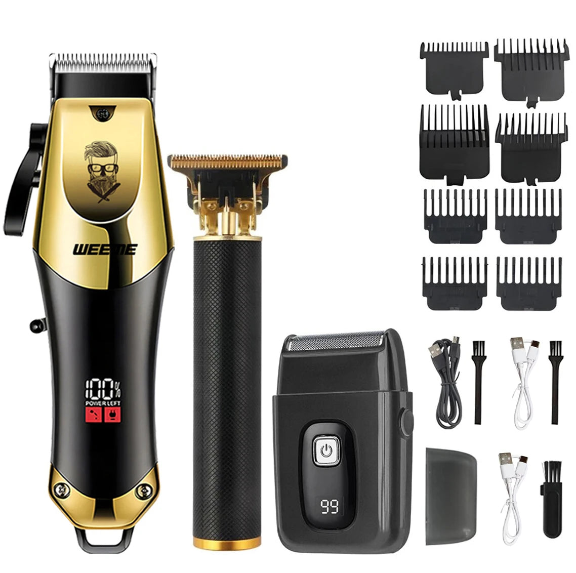 WEEME 806 Cordless Hair Clipper & Beard Trimmer | USB Rechargeable Cordless Hair Clipper Zpaxo 810-HW-THS
