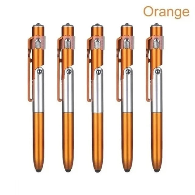 1 Foldable Multi-function Ballpoint Pens Stationery School Stylus Pen Zpaxo 5pcs Orange