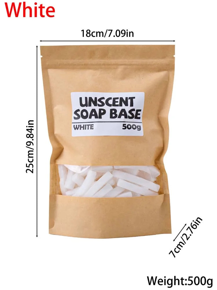 500g Glycerin Soap Base – Melt & Pour DIY Soap Making Kit Melt & Pour Soap Base Zpaxo White