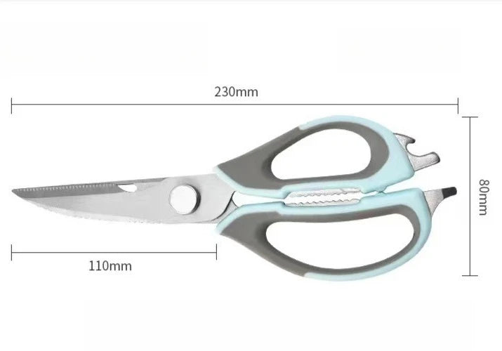 Kitchen Scissors with Storage Rack Muilt Function Scissors with Refrigerator Magnetic Box Tool Adsorption Suction Holder Storage Zpaxo