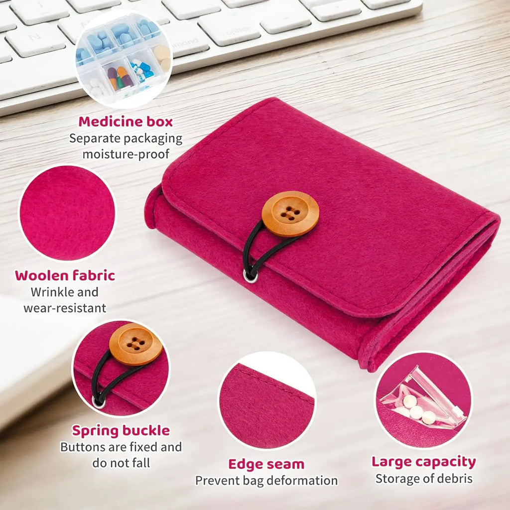 Pill Case Large Capacity Weekly Travel 7 Day Organizer Supplement