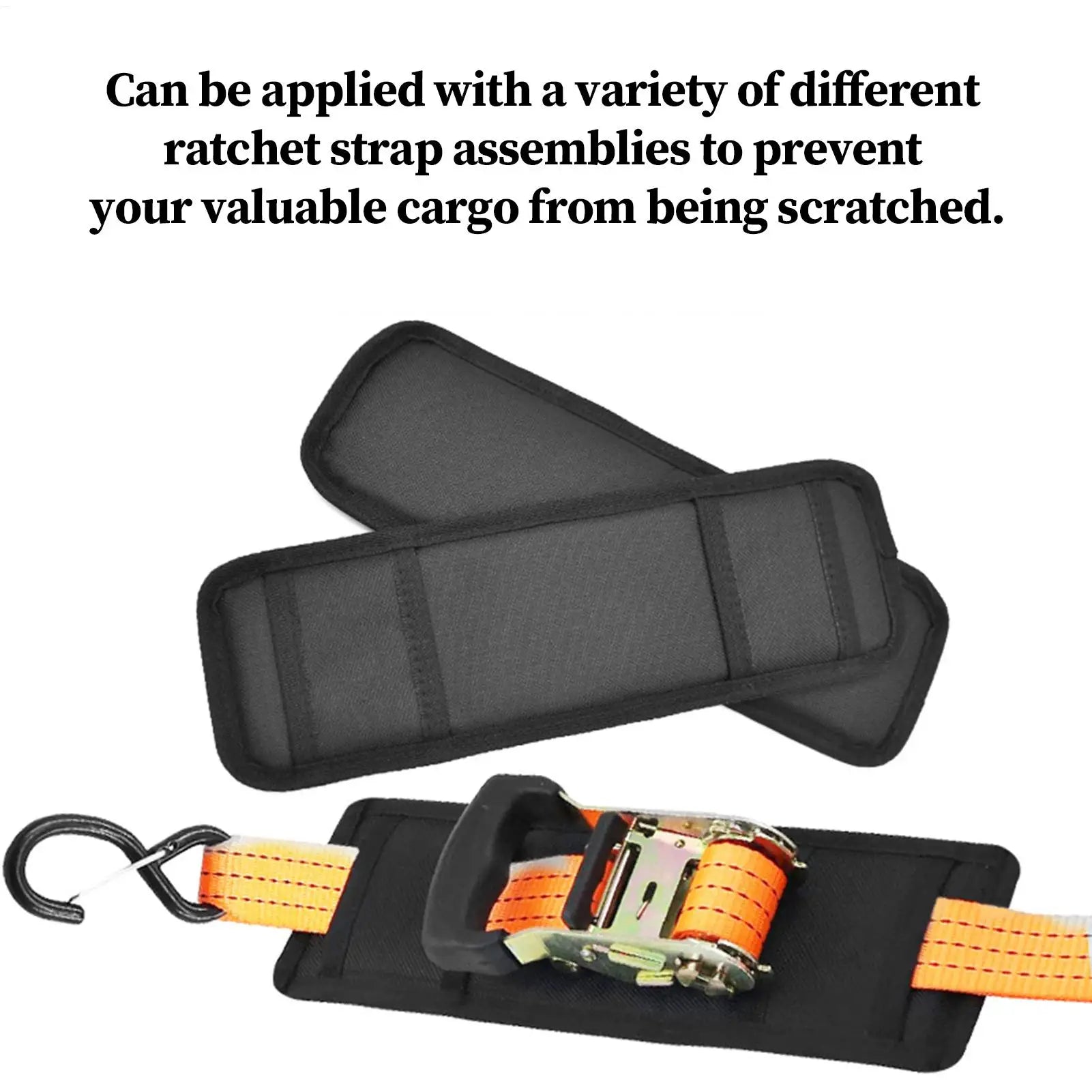2-Pack Ratchet Strap Protectors Polyester Protective Pad Tie Down