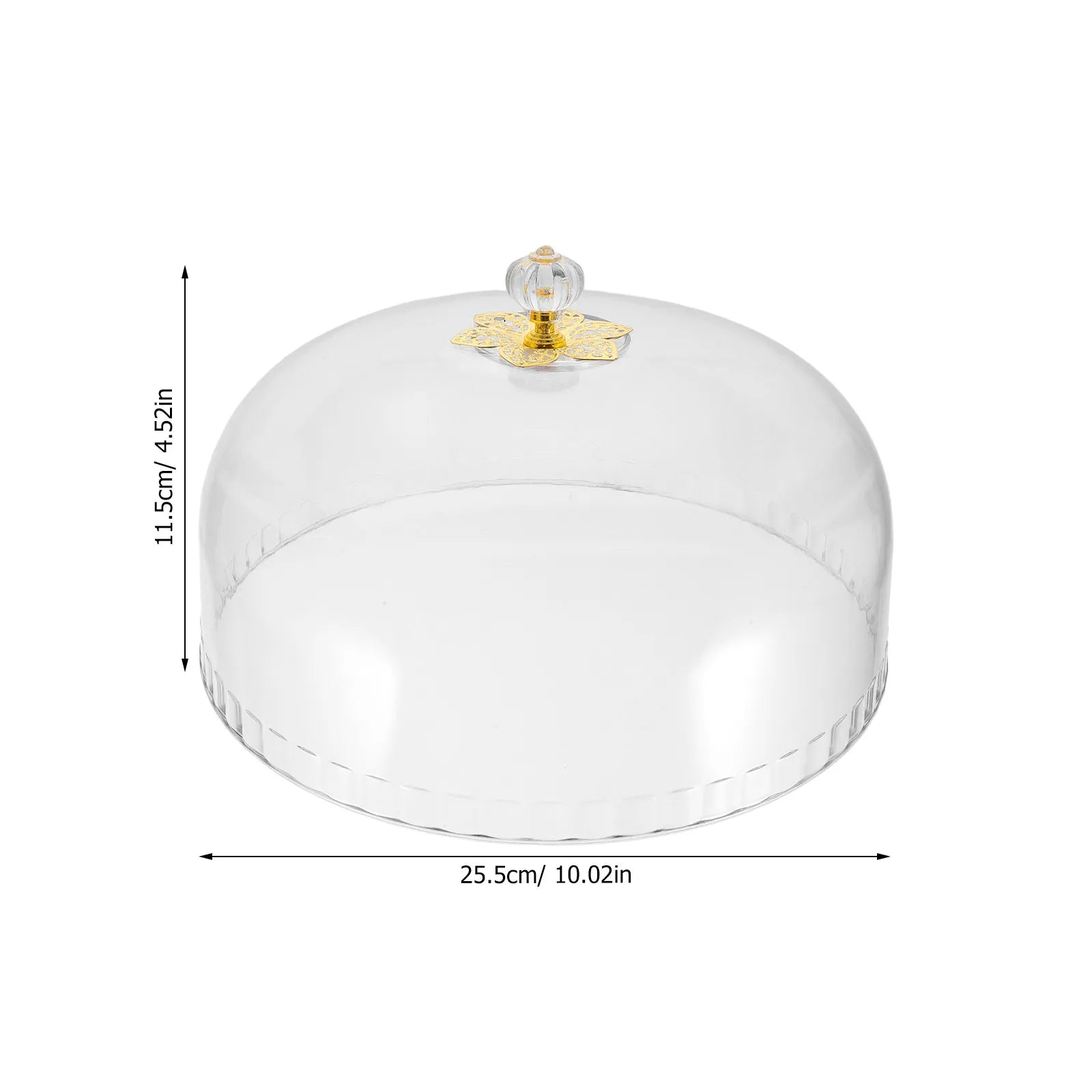 10Inch Round Transparent Plastic Cake Dome Cover Food Serving Platter Cloche for Cakes Cupcakes Pastry Display Dessert Zpaxo
