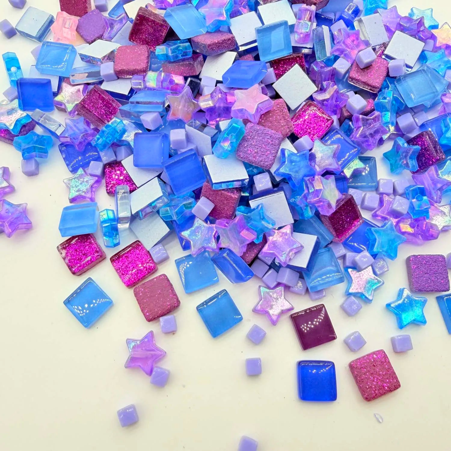 Colorful Crystal Mosaic Tiles Squares Stained Glass for Crafts DIY Frames Handmade Jewelry Coasters Art Material Decoration Zpaxo