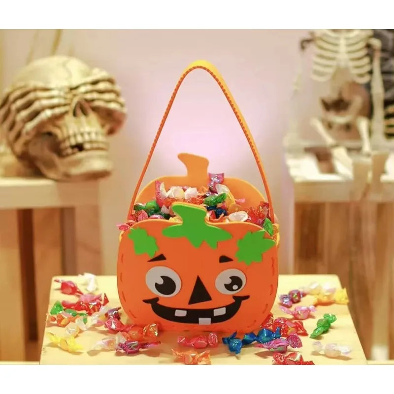 Halloween Nonwoven Pumpkin Tote Bags Perfect Trick-or-supports Candy
