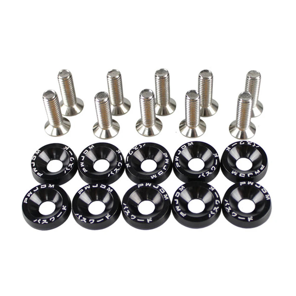 Accessaries Car Fasteners Engine Styling Fender M6 JDM Washer Zpaxo Black