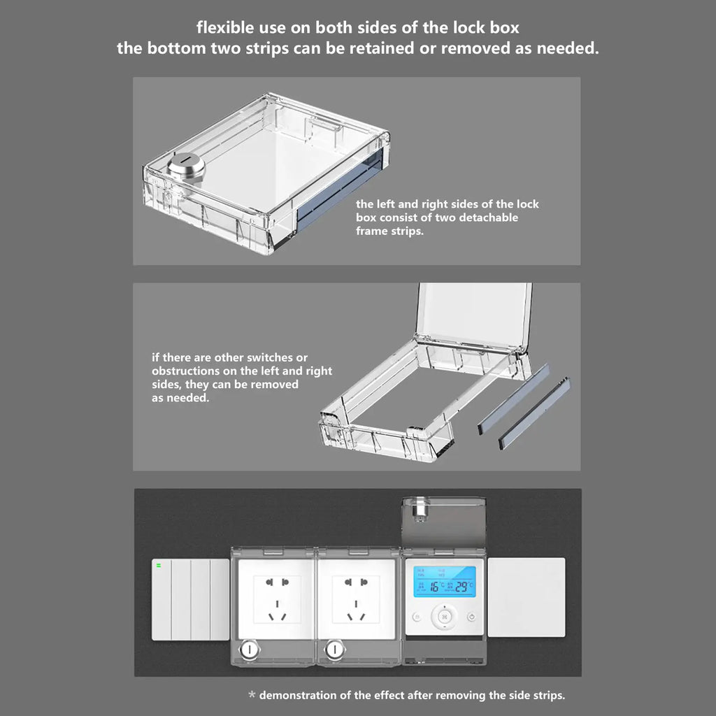 Switches Guard Cover Transparent Childproof Central Air Conditioning Controller Protector Splash Guard for Central Air Zpaxo