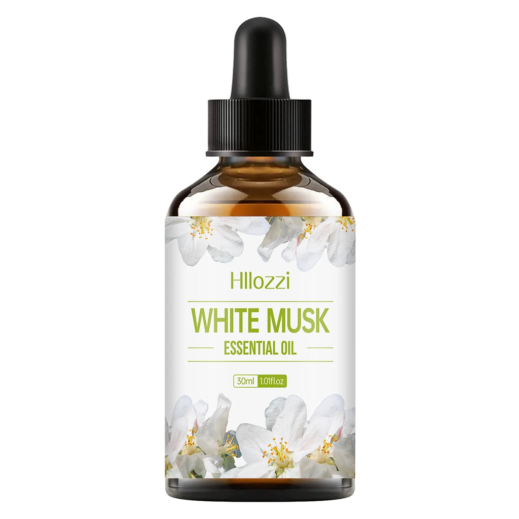 White Musk Essential Oil White Vanilla Rich Smell Skin Care Hair Care Hydrating Moisturizing Aromatherapy Aromatherapy Candle Zpaxo WHITE MUSK 1PCS 30ml Flower