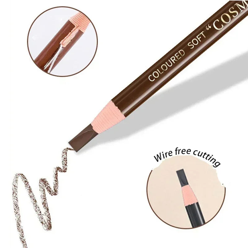 Eyebrow Pencil Waterproof Eyebrow Enhancers Long Lasting Brow Cosmetics Professional Makeup Brow Lift Feather Eyebrow Pencil Zpaxo