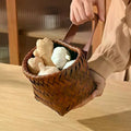 Wall Hanging Basket Boho Style Hand-Woven Hanging Storage Baskets Kitchen Ginger Garlic Scallion Egg Fruit Storage Box Zpaxo Default Title