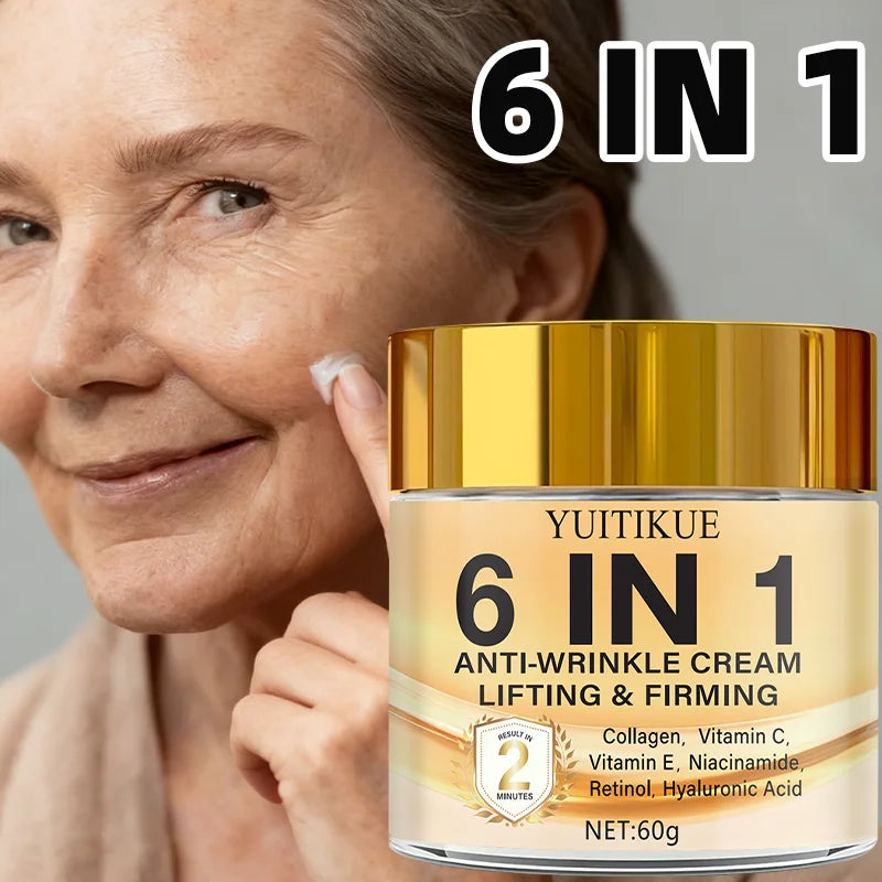 YUITIKUE 6-in-1 Anti-Wrinkle Cream – Retinol & Hyaluronic Acid Anti-Wrinkle Face Cream Zpaxo Default Title