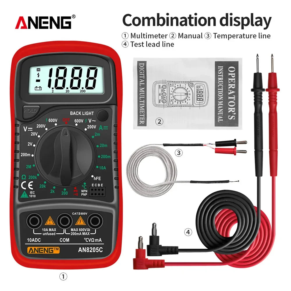 Digital Multimeter Meter Multimetro AC DC Ammeter Volt Ohm Tester