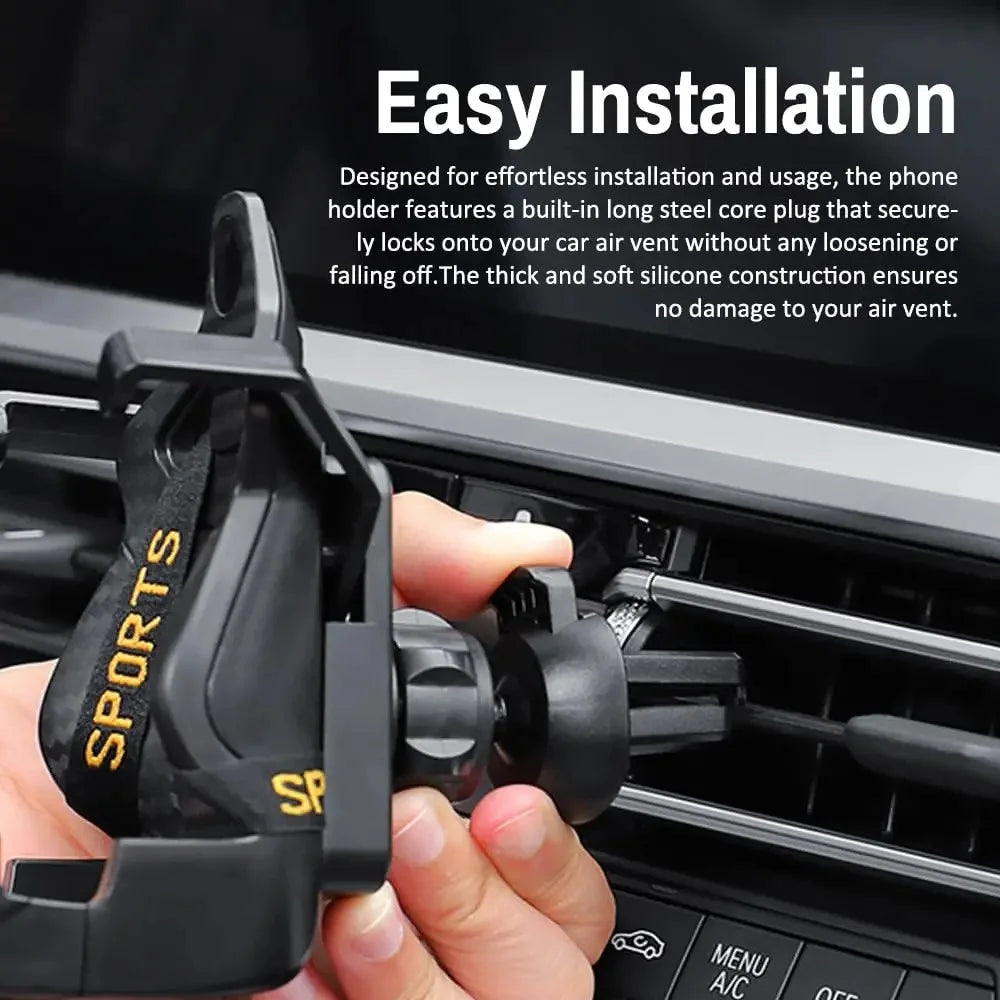 360° Car Vent Phone Holder – Anti-Slip Locking Mount Bracket Car Phone Mount Zpaxo
