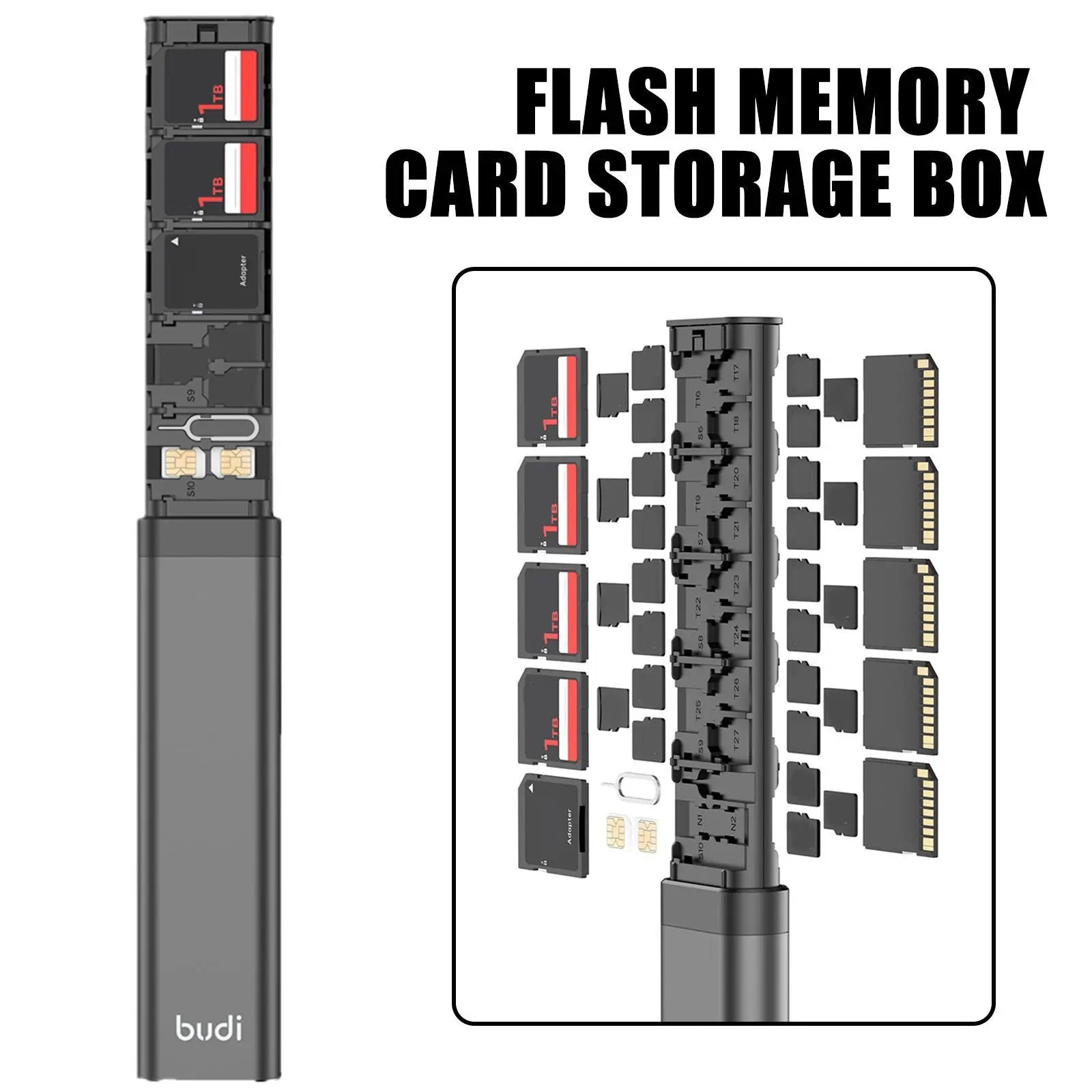 30-Slot SD & SIM Card Case – Aluminum Memory Card Organizer Memory Card Case Zpaxo China