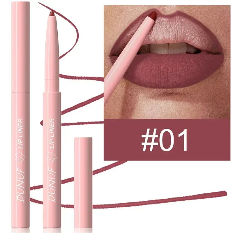 Waterproof Matte Lipliner Pencil Red Contour Tint Lipstick Long Zpaxo 01