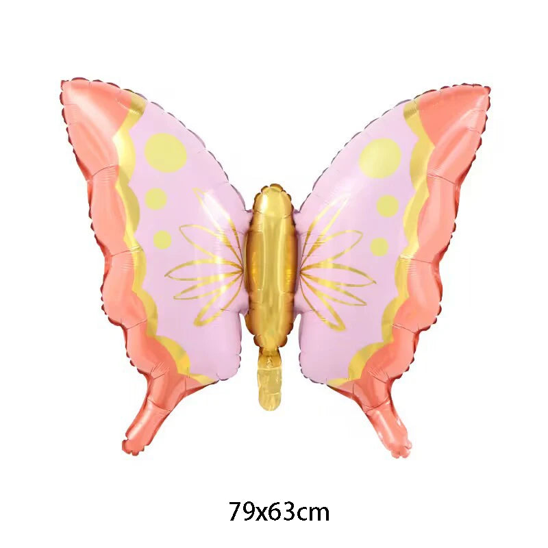 Large Butterfly Aluminum Foil Balloons Helium Air Globos Birthday Zpaxo iridescent Other