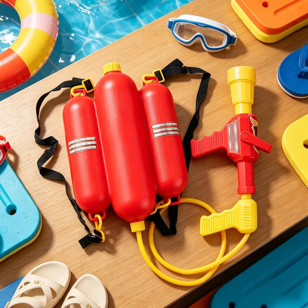 Water Soaker Firefighter Backpack Design Role Play Activity Kids Zpaxo