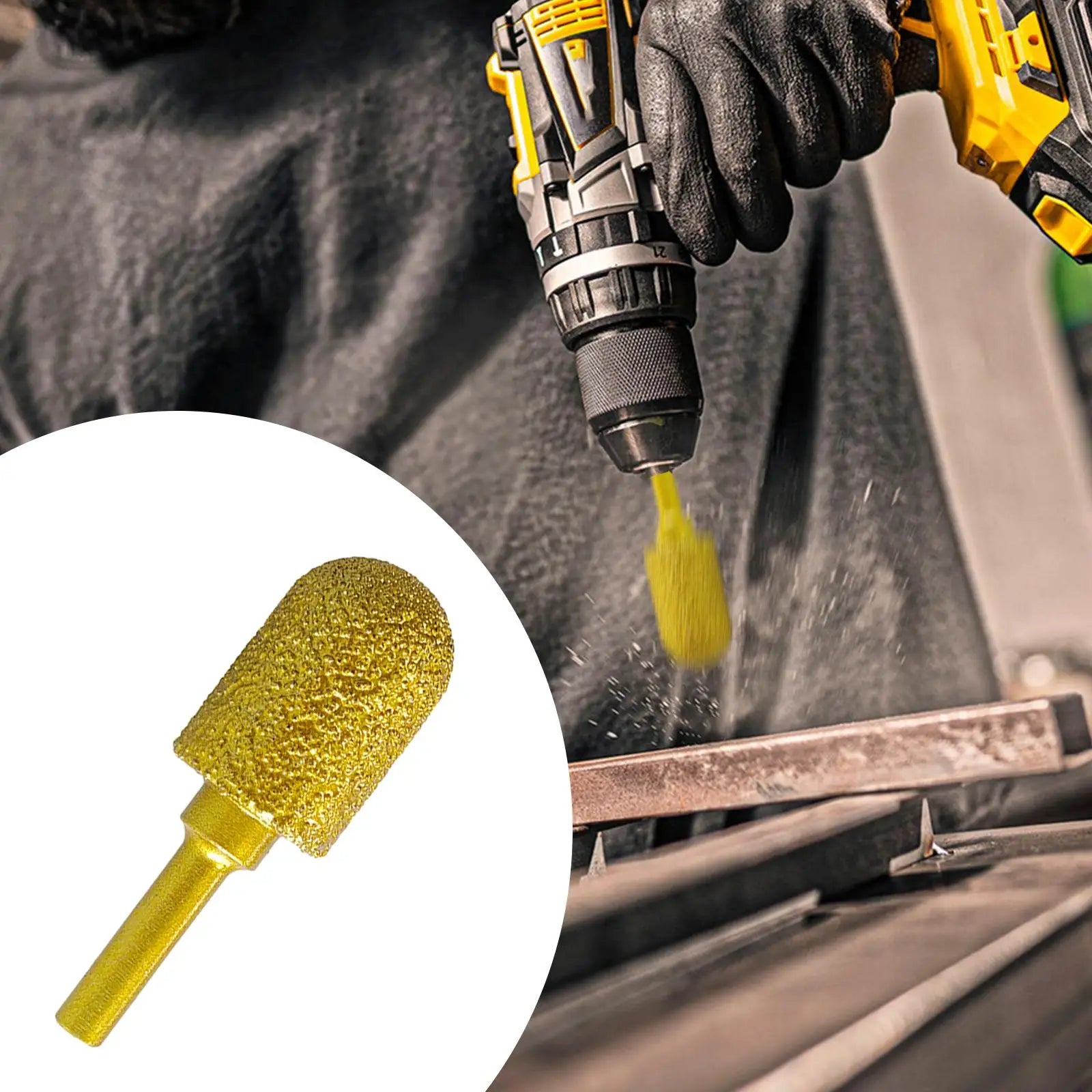 Diamond Grinding Burr Drill Bit 60mm Long Universal Rotary Tool Grinding Bit for Engraving Polishing Stone Carving Metal Zpaxo 20mm