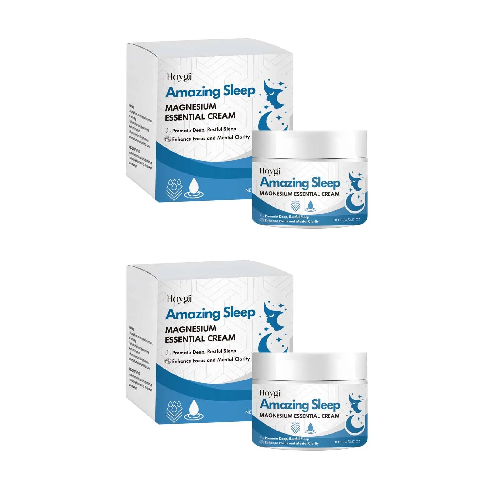 Magnesium Sleep & Muscle Relief Body Cream – Lavender 90g Magnesium Body Cream Zpaxo 2Pcs