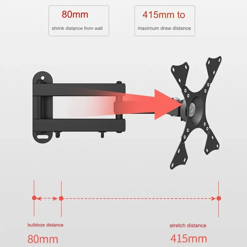 Universal TV Wall Mount Bracket 14–32" LCD LED Monitor TV Wall Mount Zpaxo