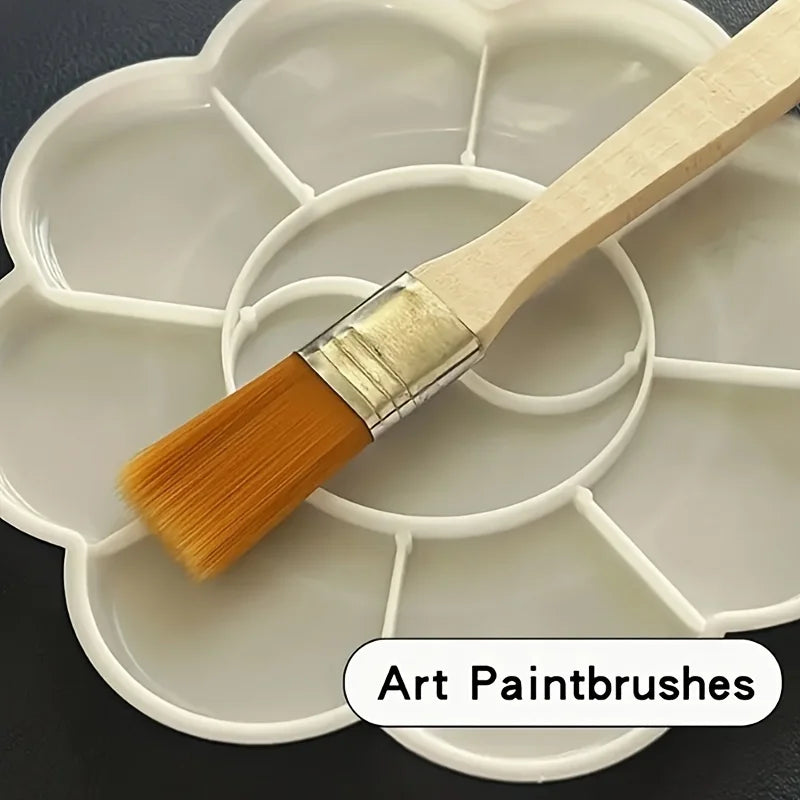 Nylon Art Paint Brush Set – 24/48/72 Wooden Handle Brushes