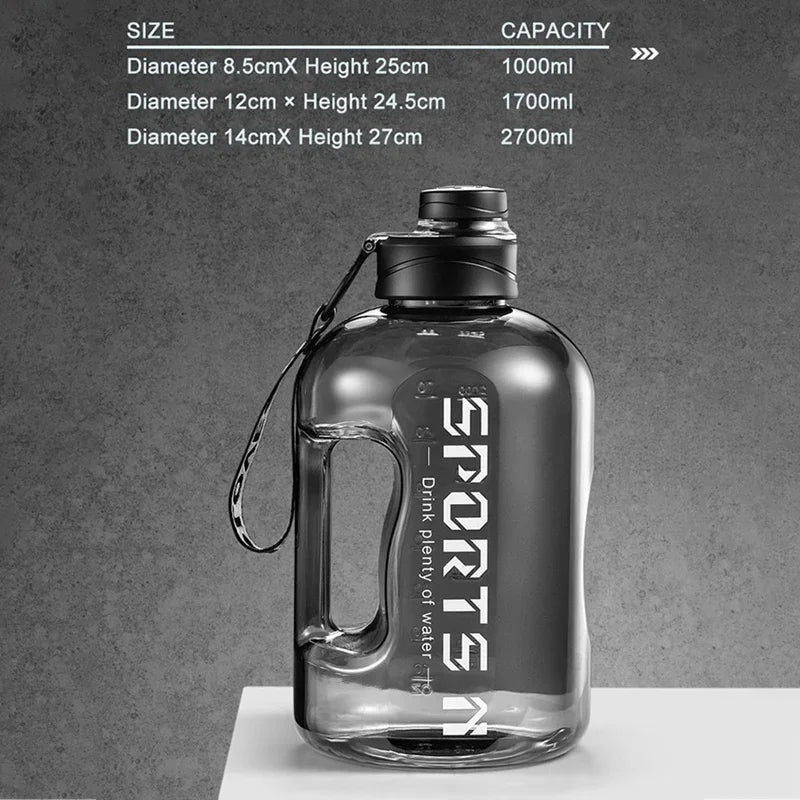 Large Capacity 2 Liter Water Bottle Sports Gym Kettle Camping Travel
