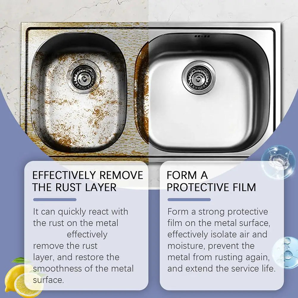 Powerful Metal Rust Remover Spray 120ml – Fast Rust Dissolver Rust Remover Spray Zpaxo