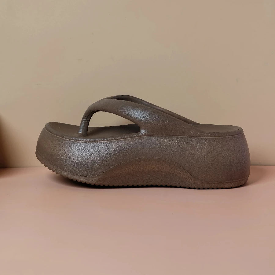 Chunky Platform Flip Flops Women Summer 2025 Clip Toe Thick Bottom