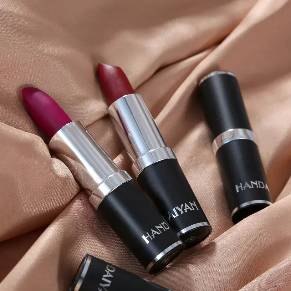 Matte Pink Velvet Lipstick Sexy Nude Red Brown Purple Lipgloss Gloss