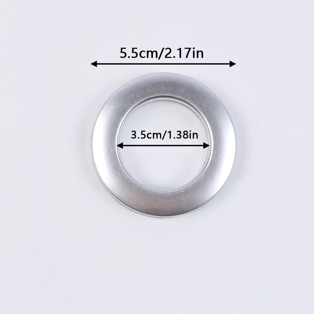 7Pcs Curtain Grommets Curtain Ring Plastic Ring Matte Silver for Window Shower Drapery Living Room Zpaxo