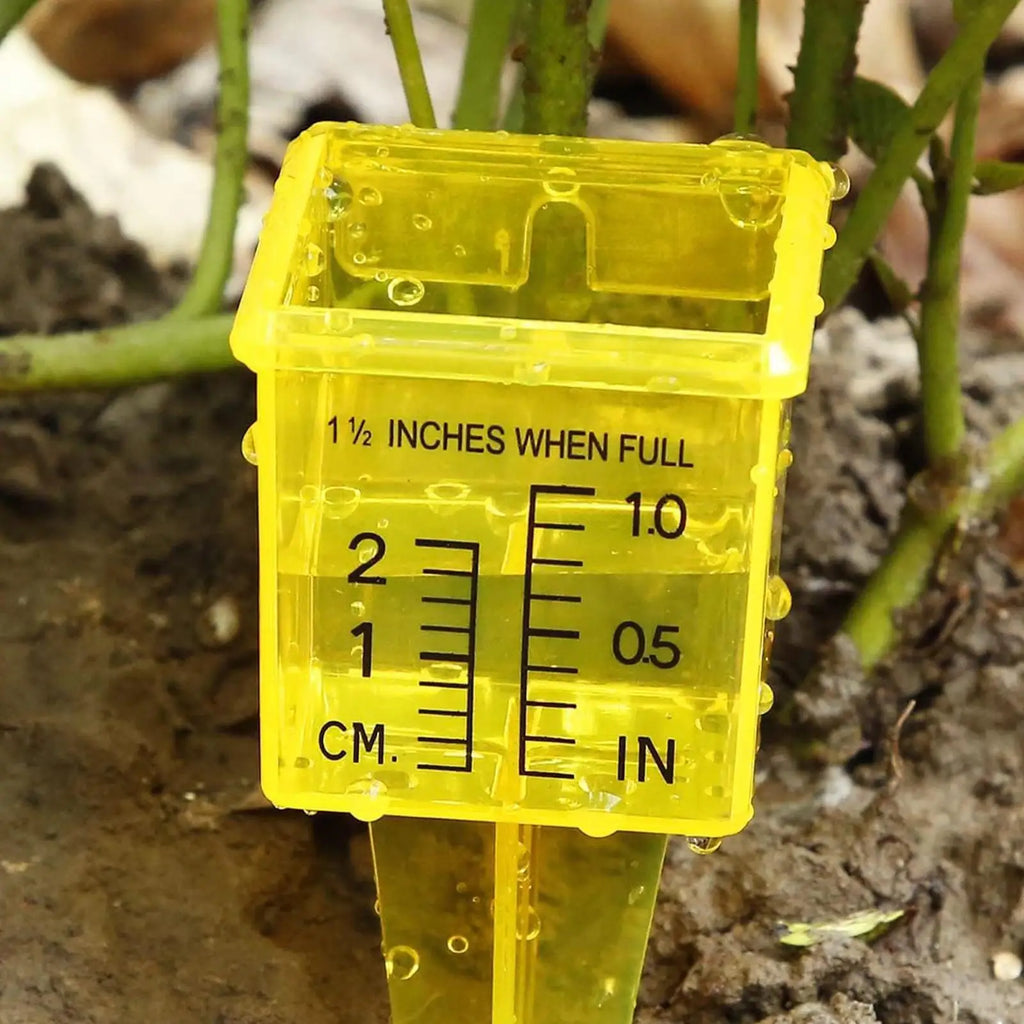Rain Gauge Scale Inches Centimeters Garden Lawn Sprinkler Outdoor