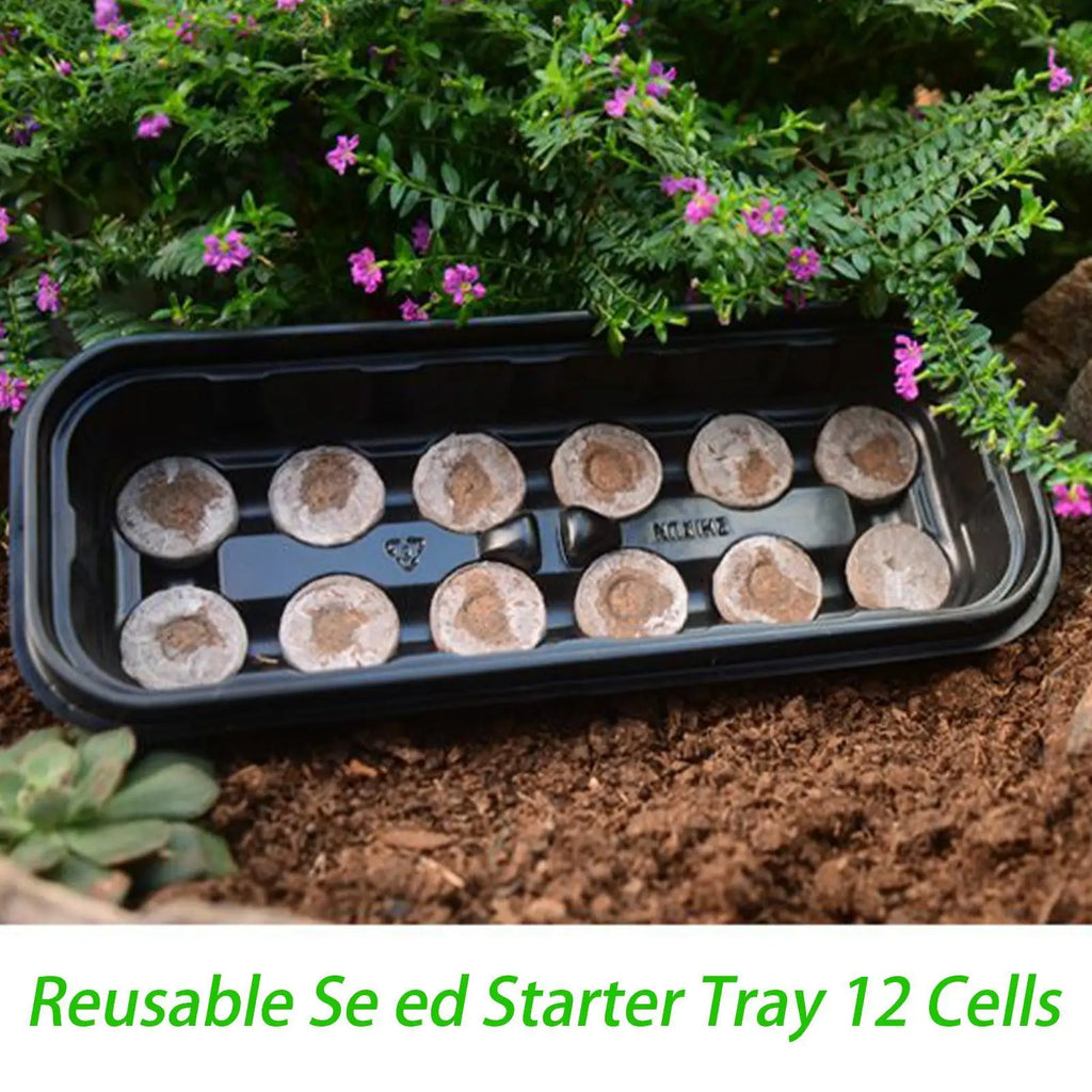 Seedling Starter Trays 12-Cell Reusable 1 Plant Grow Germination