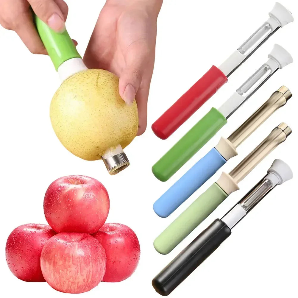 2026 Hot 2 in 1 Apple Peeler Telescopic Stainless Steel Apple Core Remover Fruit Corer Apple Seed Remover Kitchen Gadgets Tool Zpaxo