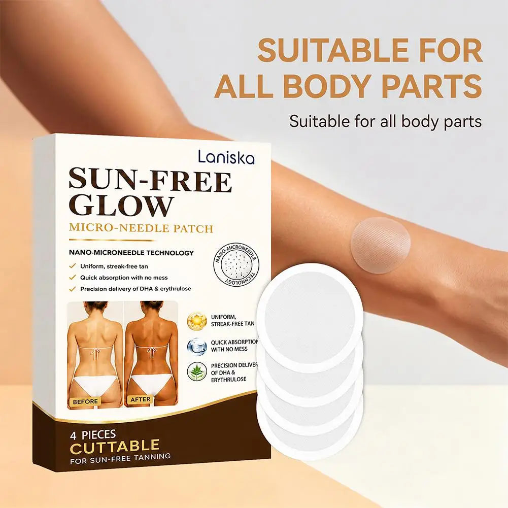 4-Pack Microneedle Body Tanning Patches – Sun-Activated Unisex Tanning Skin Patch Zpaxo