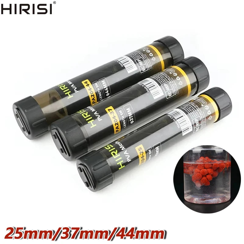 Hirisi 1Pcs Carp Fishing PVA Mesh In Tube for Fishing Bait 25/37/44mm Size Quick Dissolving Carp Fishing Feeder Accessories Zpaxo