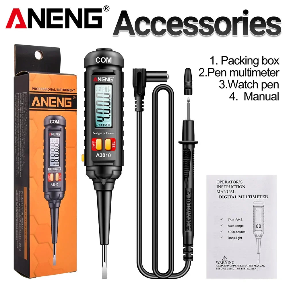 ANENG A3010 Pen-type Multimeter Meter Auto Range Tester LCD
