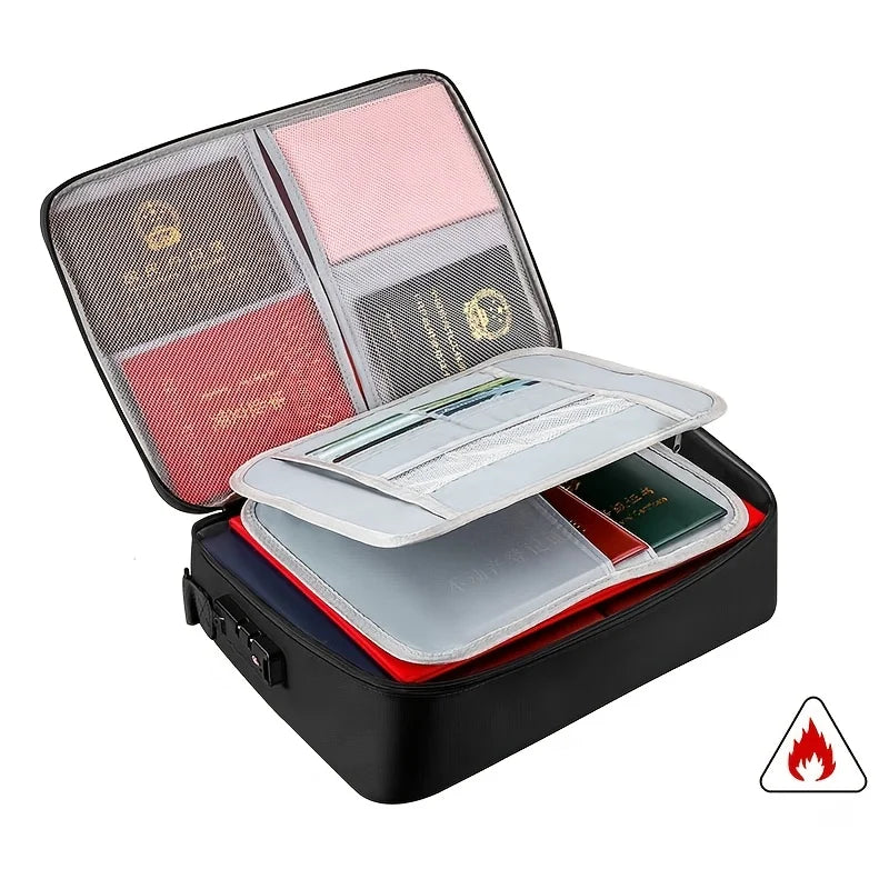 Document Organizer Bag Secure Locking ID Holder Travel Storage Box