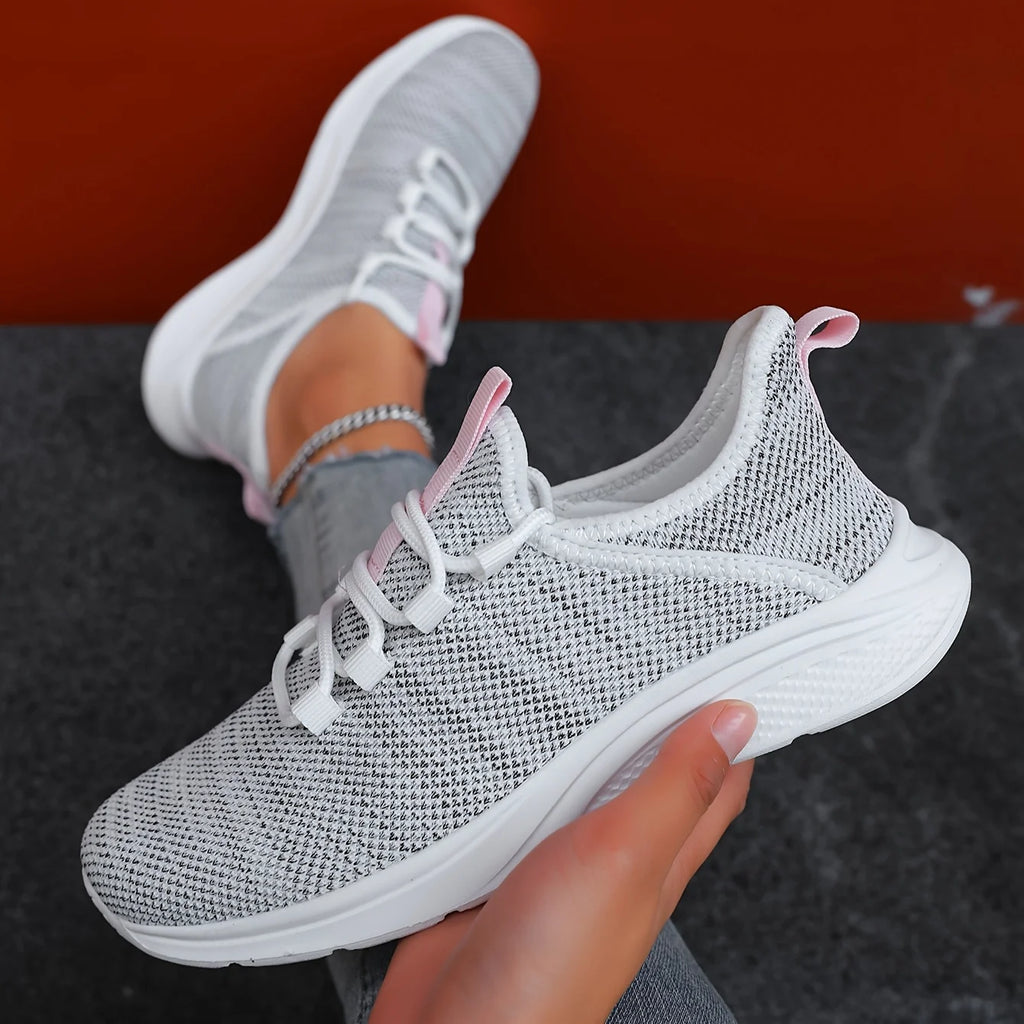 Four Seasons Fashion Casual Women's Breathable Lightweight Anti-Slip Durable Outdoor Sports Shoes Couple Running Sneakers Road Zpaxo