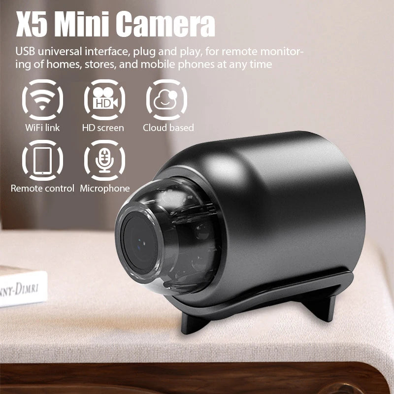 Mini Camera 1080P Clear Night Vision Lightweight Portable Premium Cams Motion Detection Wireless Surveillance Protection Camera Zpaxo