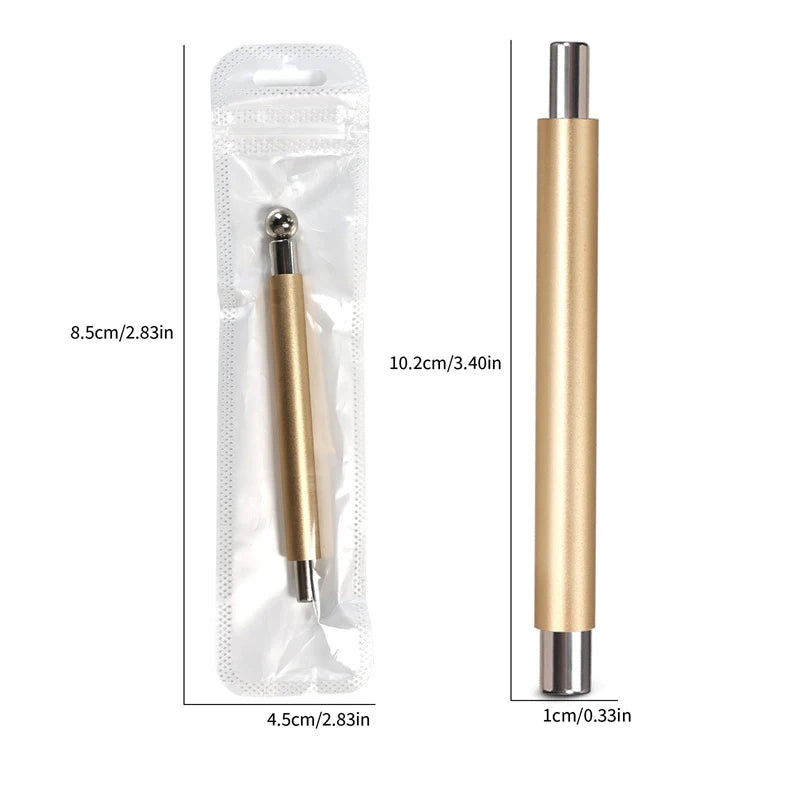 Double Head Cat's Eye Nail Magnetic Stick with Steel Ball Multifunctional Nail Magnet Tool Pens for DIY Salon Studio or Home Use Zpaxo
