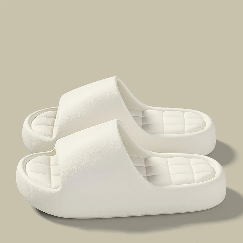 Men's Thick Platform Slippers EVA Soft Sole Pillow Slides Summer