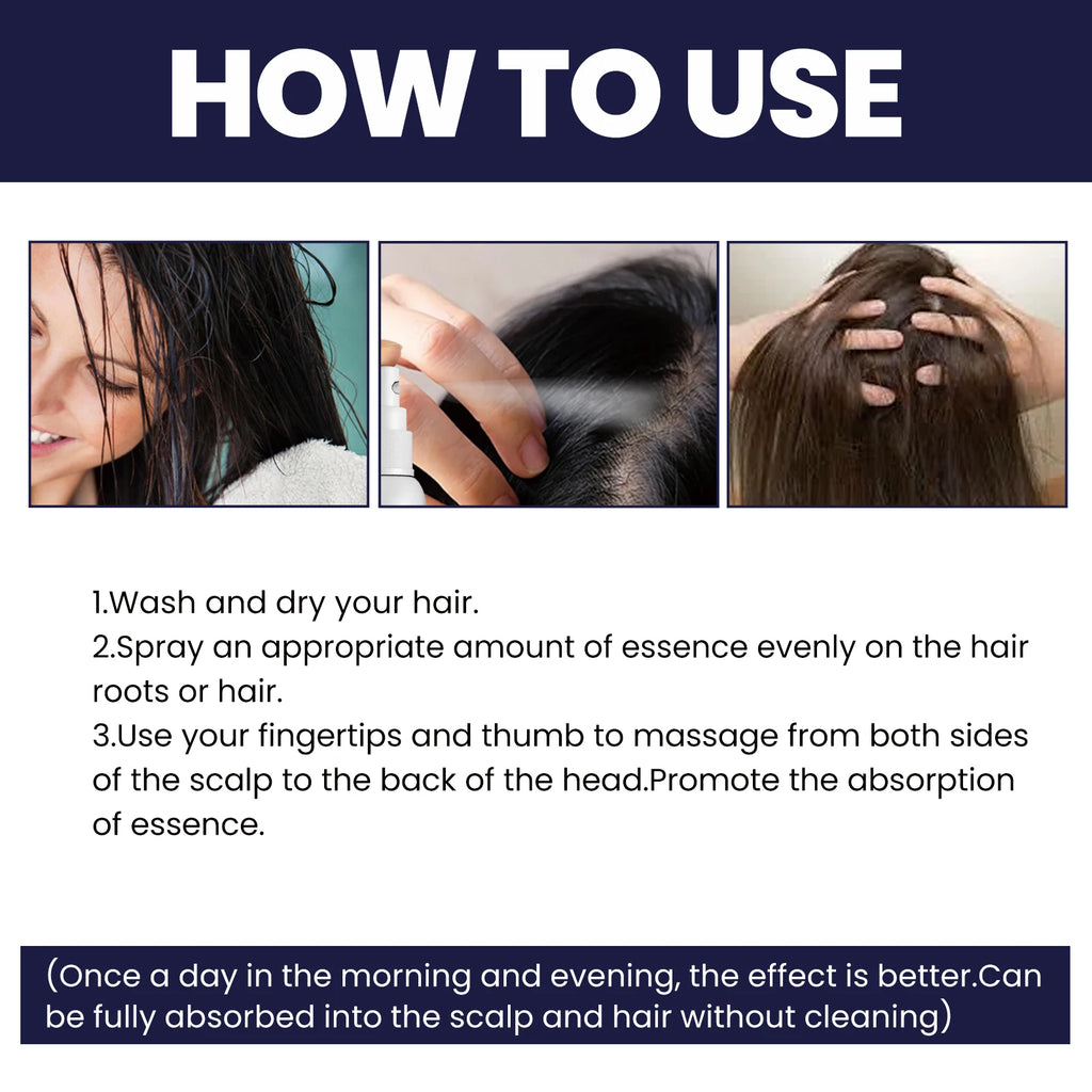 Ouhoe Hair Growth Spray Thinning Strengthen Roots Repair Dry Frizzy Collagen Formula No Residue 50ml Gentle for Sensitive Scalp Zpaxo
