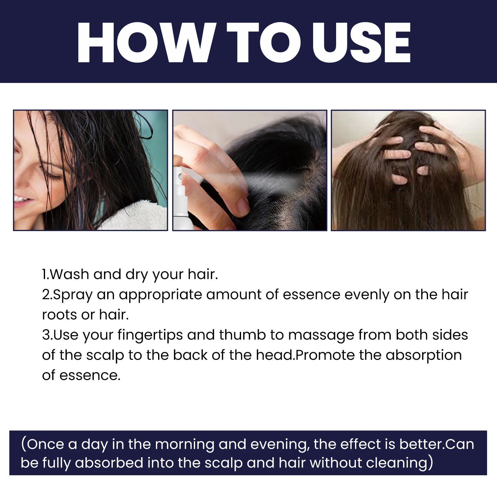 Ouhoe Hair Growth Spray Thinning Strengthen Roots Repair Dry Frizzy Collagen Formula No Residue 50ml Gentle for Sensitive Scalp Zpaxo