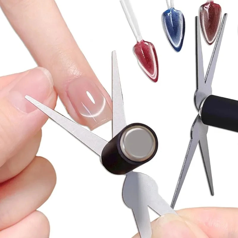 Double-head French Cat Eye Nail Magnet V-shaped Magnetic Combination